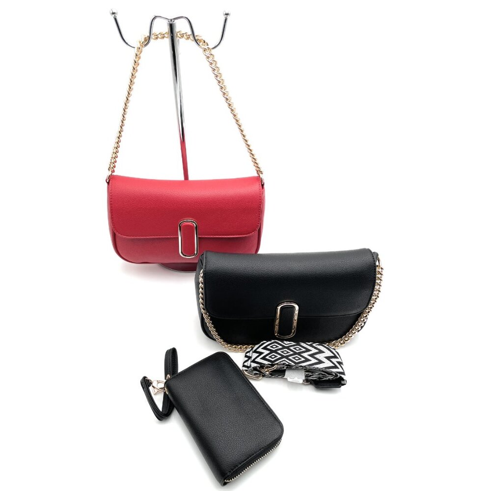 Shoulder Crossbody Bag with Wallet Set & Guitar Strap NWT